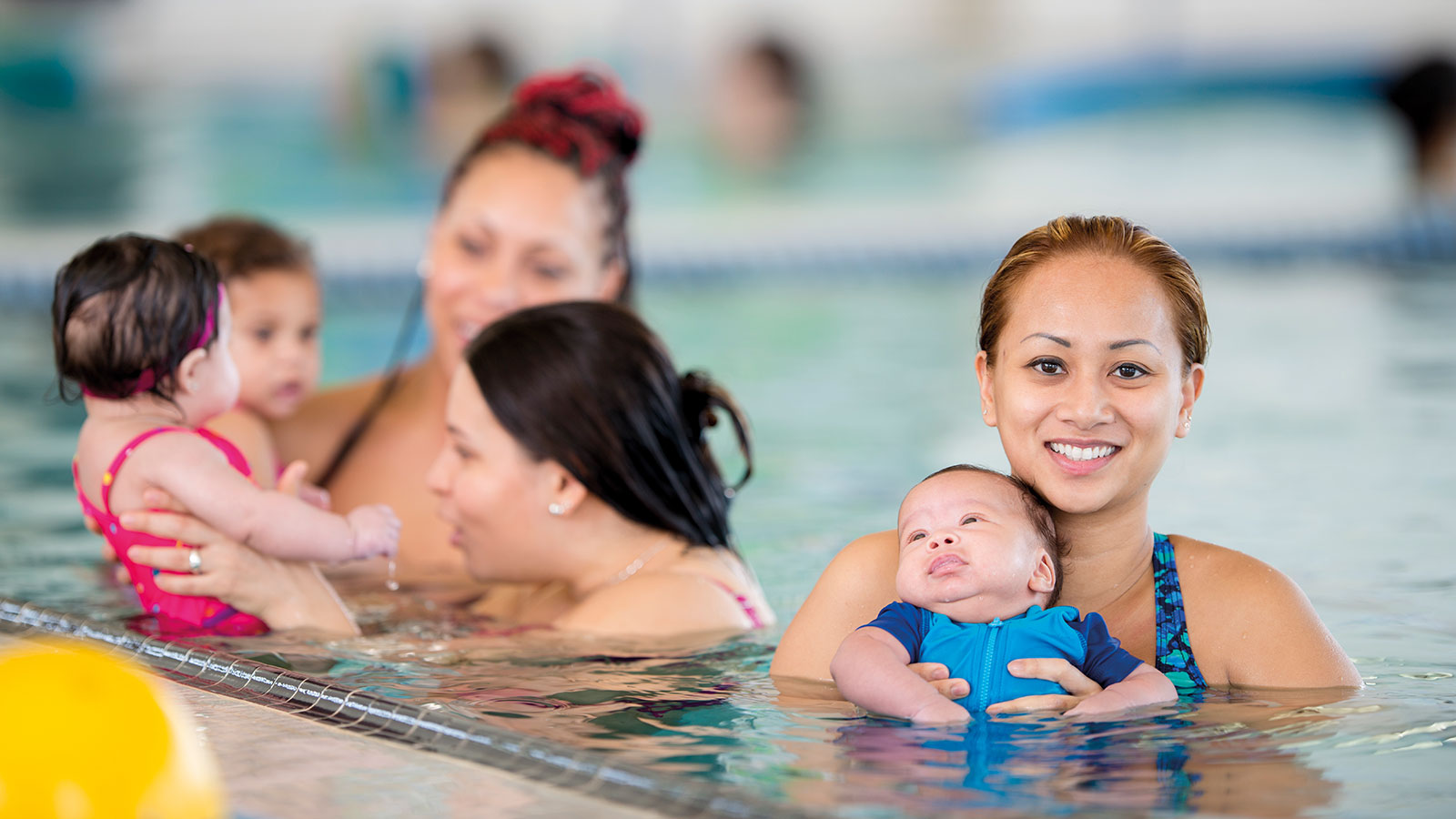 Pic of mums and baby's in pool