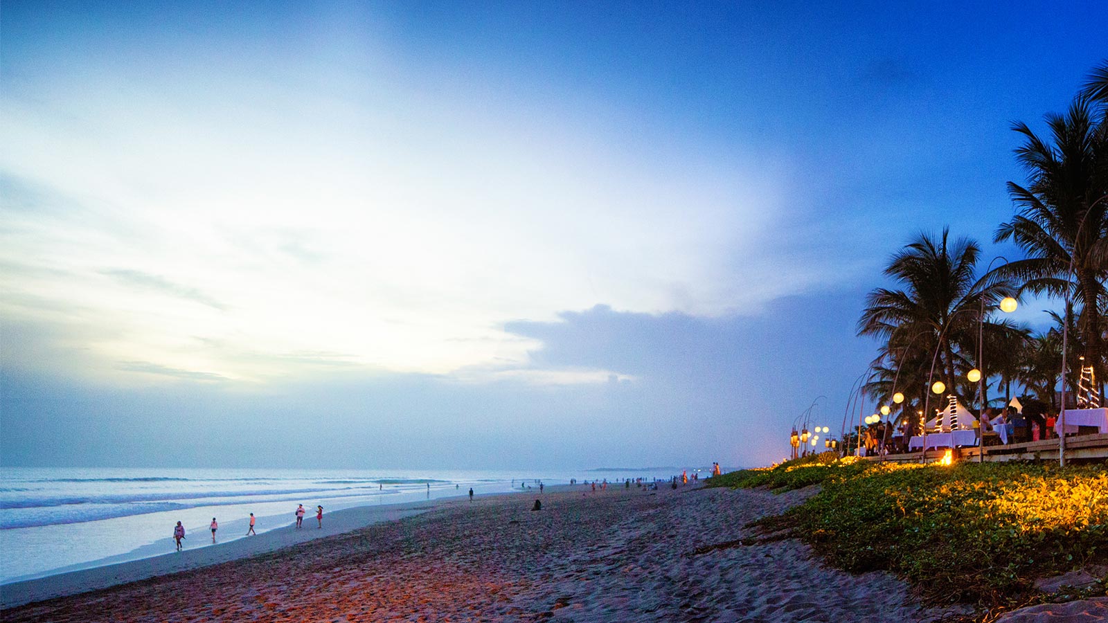 Sunset on the beach in Bali