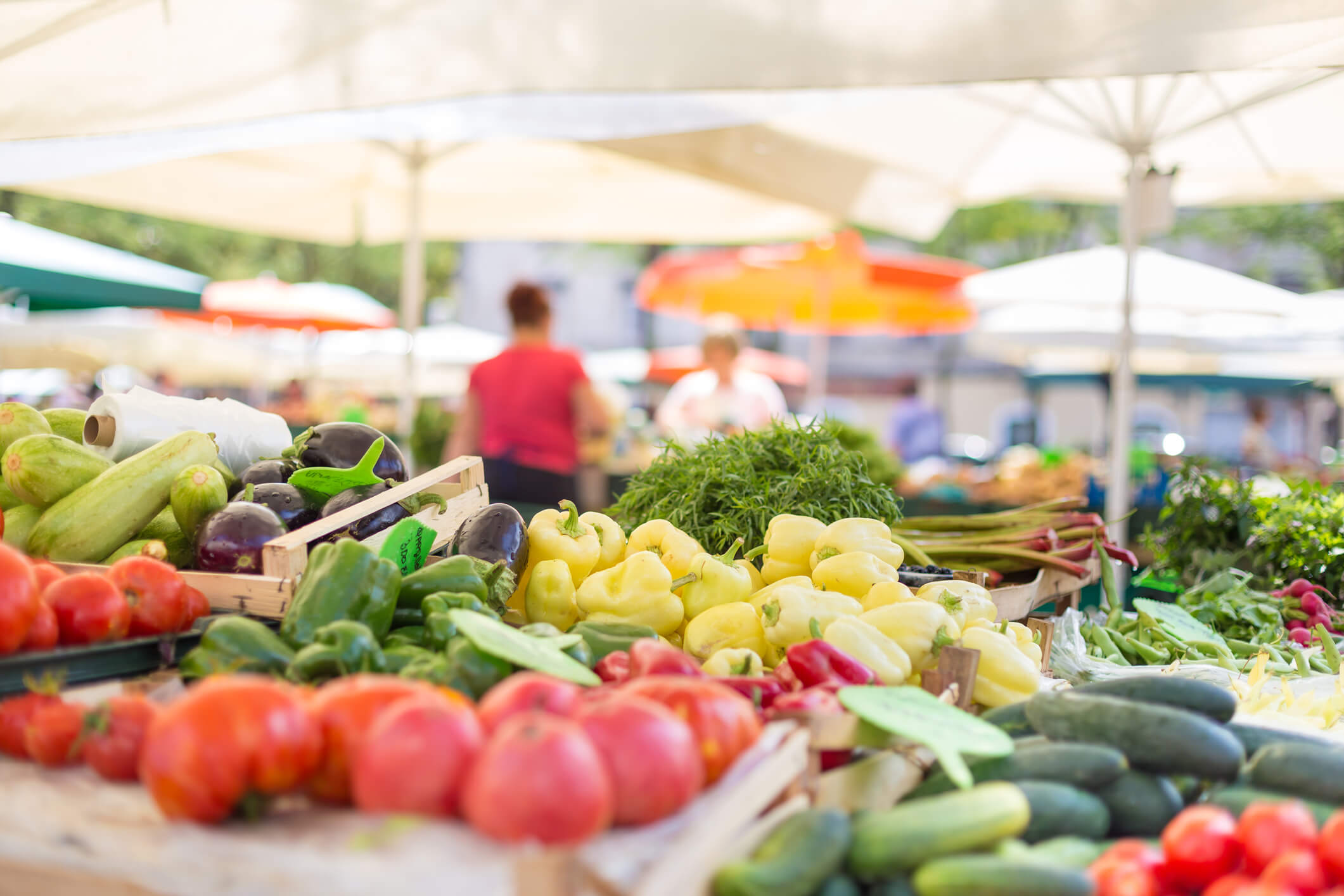 vegetables at a farmer's market