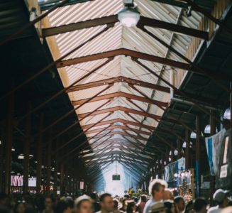 the roof of Queen Vic Market