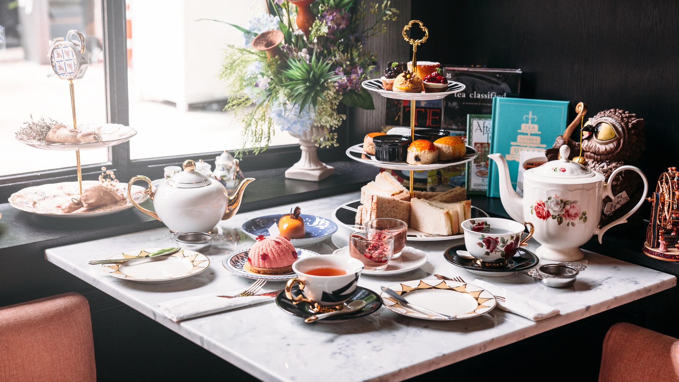 dining table set for high tea