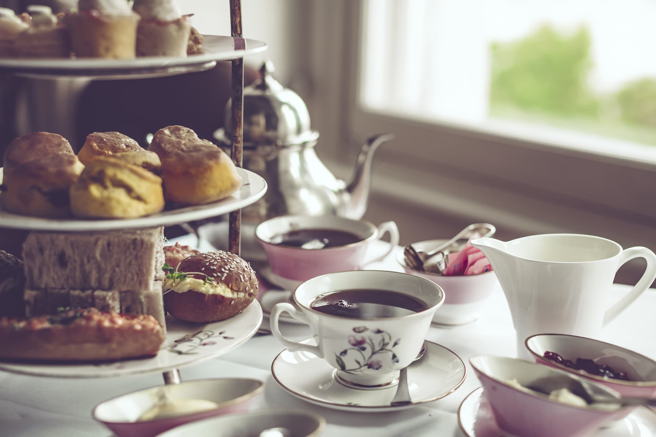 dining table set for high tea